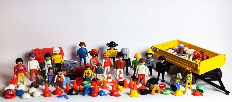 More than 70 pieces of vintage Playmobil toys , figures and accessories