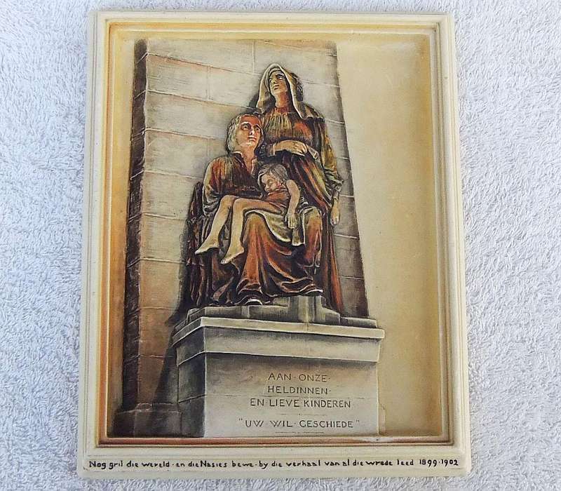 An early 20th century Ivorex plaque commemorating victims of Boer war concentration camps