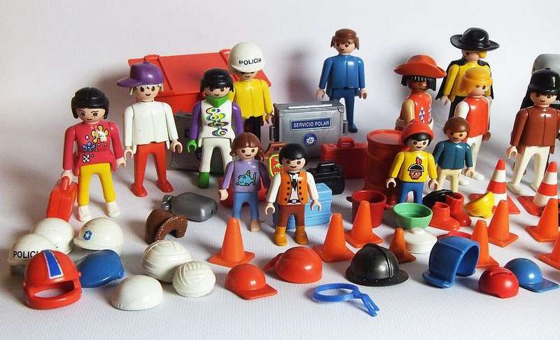 More than 70 pieces of vintage Playmobil toys , figures and accessories