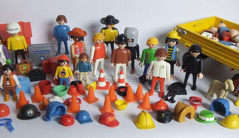 More than 70 pieces of vintage Playmobil toys , figures and accessories