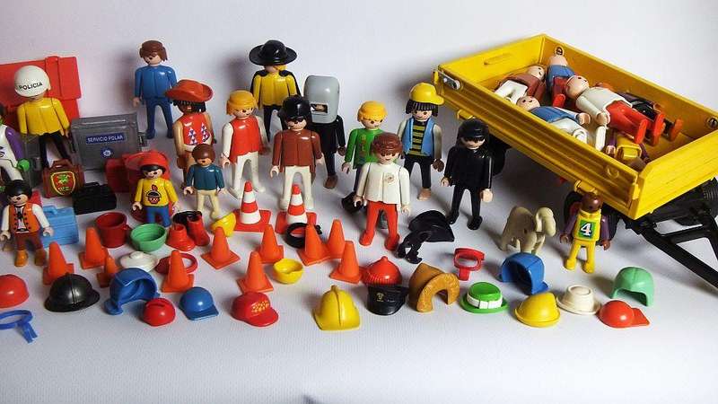 More than 70 pieces of vintage Playmobil toys , figures and accessories