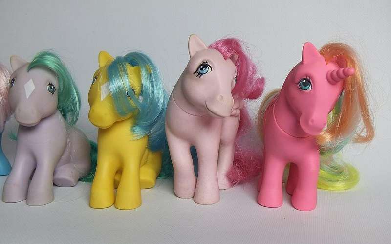 Five vintage early 1980`s My Little Pony ponies