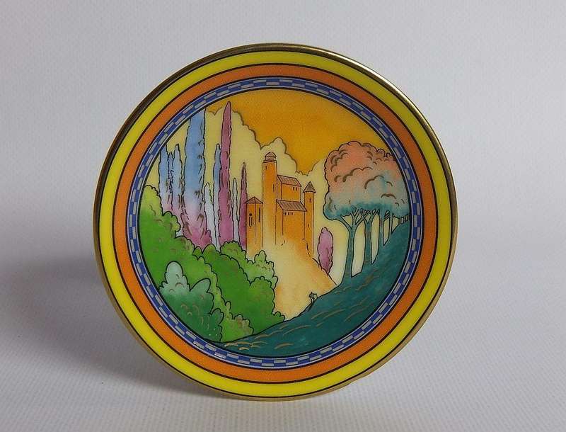 A Royal Worcester commemorative miniature plate - The Art Deco Collection titled castles in the air