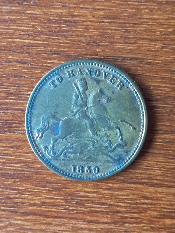 **1859 TO HANOVER Token**