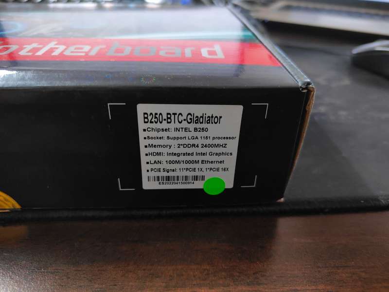 ESONIC B250-BTC-Gladiator mining motherboard