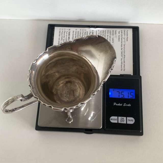 Hallmarked Silver Milk jug/ Creamer 75g