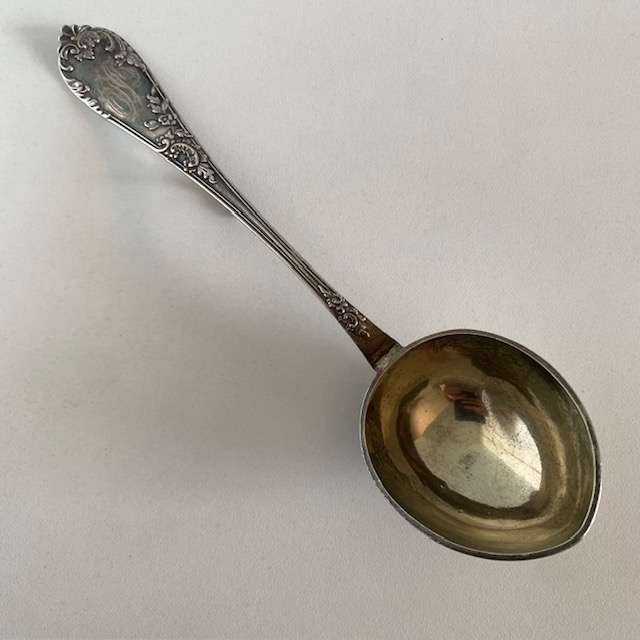 Hallmarked sterling silver serving spoon
