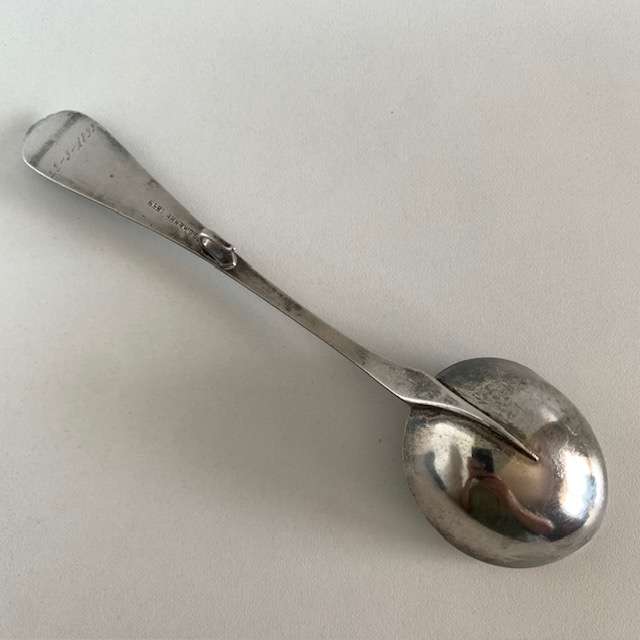 Hallmarked sterling silver serving spoon