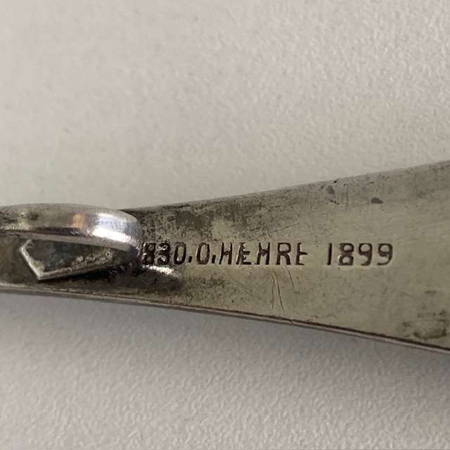 Hallmarked sterling silver serving spoon