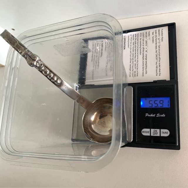 Hallmarked Sterling silver ladle