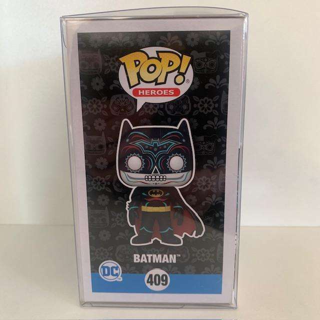 DC Super Heroes Batman Funko Pop #409 Glow in the Dark, With pop protector