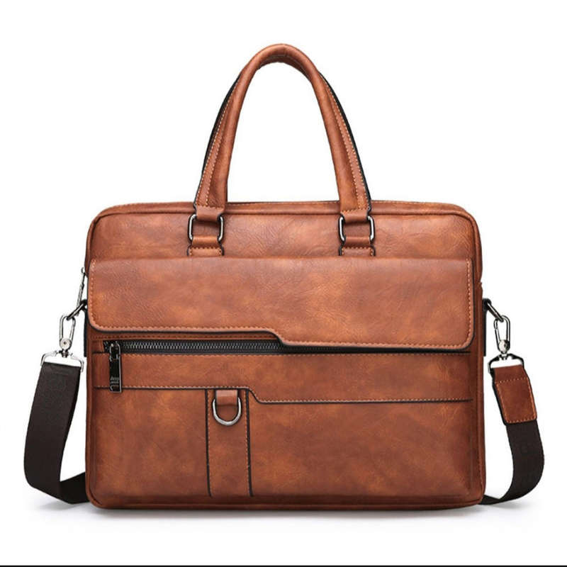 Men Laptop Bag Case Business Briefcase Satchel PU Leather Shoulder Bag