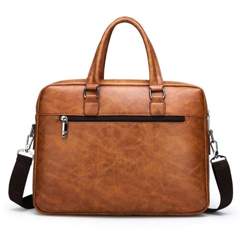Men Laptop Bag Case Business Briefcase Satchel PU Leather Shoulder Bag