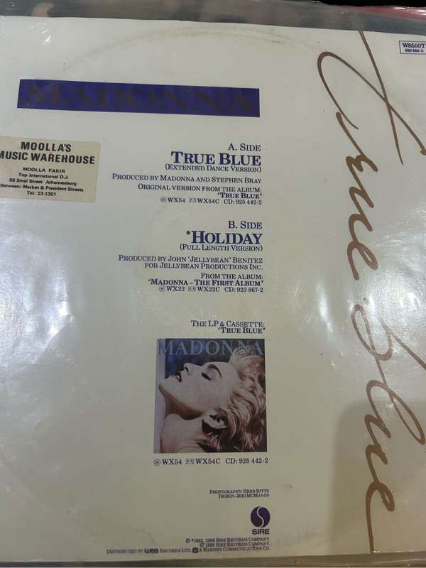 MADONNA TRUE BLUE / HOLIDAY MAXI 12 LP VINYL