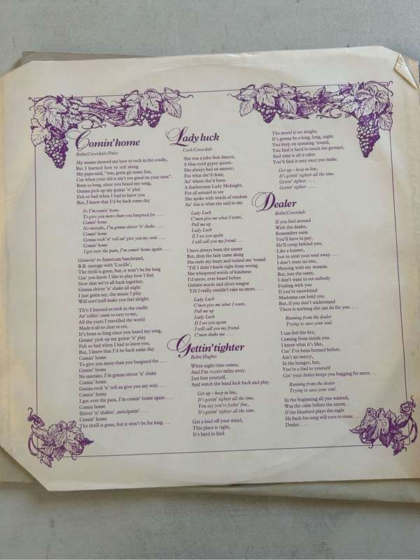 DEEP PURPLE - COME TASTE THE BAND LP VINYL