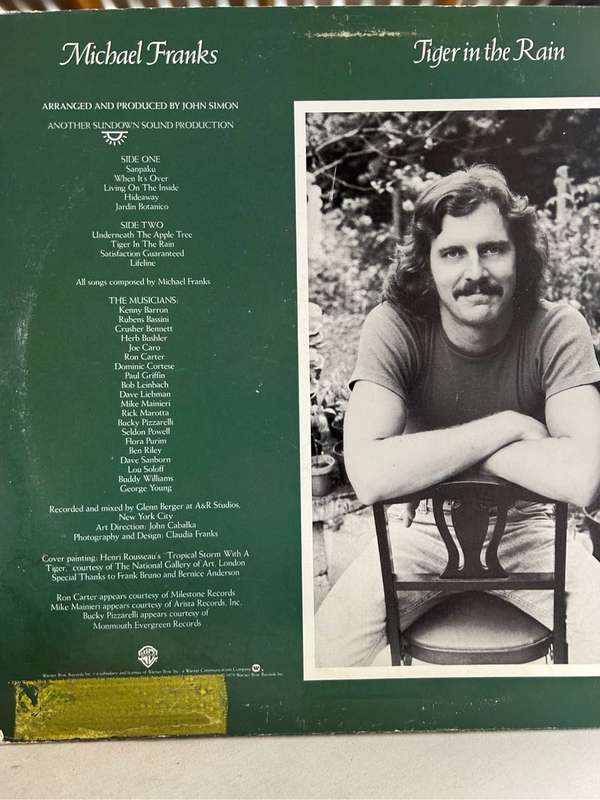 MICHAEL FRANKS -TIGER IN THE RAIN LP VINYL