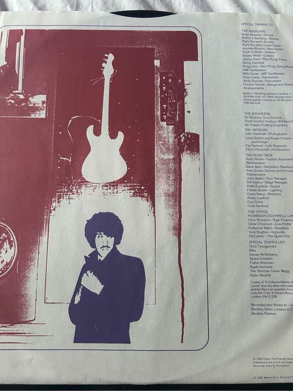 PHILIP LYNOTT - SOLO IN SOHO LP VINYL