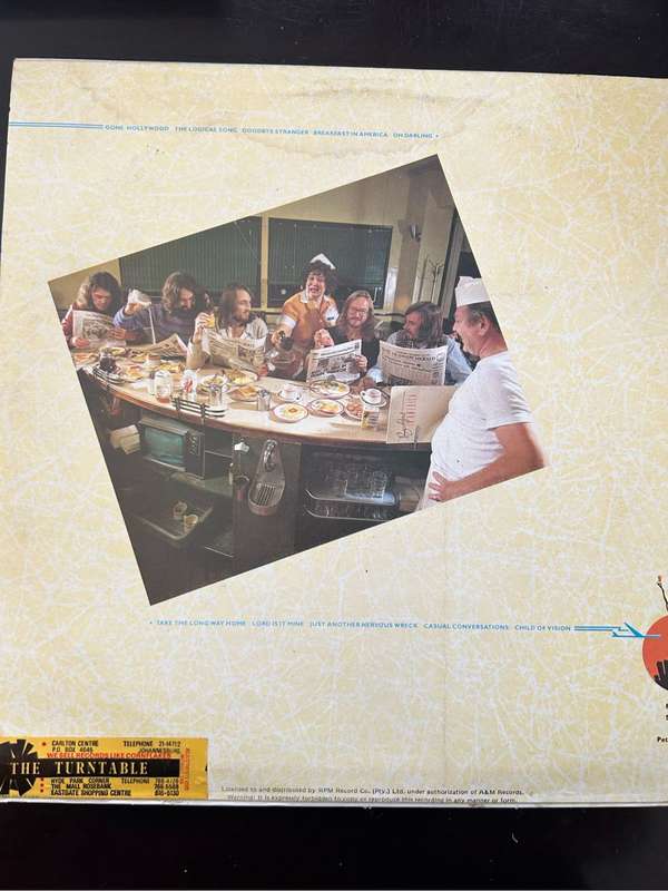 SUPERTRAMP - BREAKFAST IN AMERICA LP VINYL