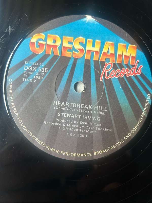 STEWART IRWING - HEARTBREAK HILL/ HEART OF STONE LP VINYL