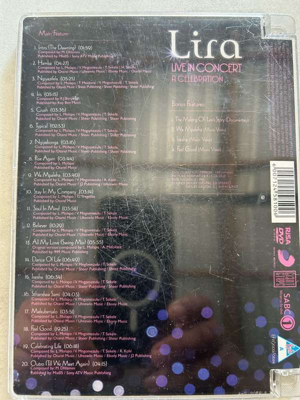 LIRA LIVE IN CONCERT A CELEBRATION DVD