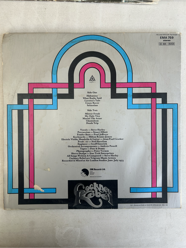COCKNEY REBEL - THE HUMAN MENAGERIE LP VINYL