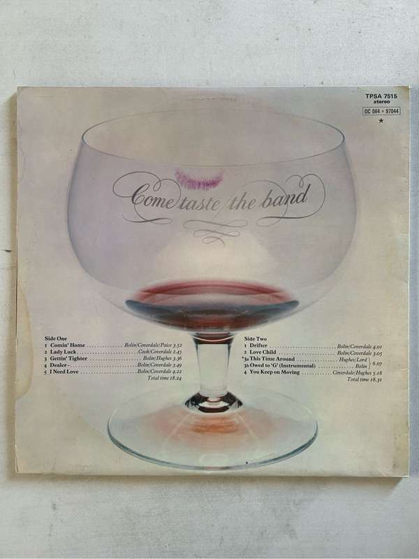 DEEP PURPLE - COME TASTE THE BAND LP VINYL