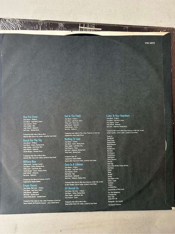 GARY MOORE - RUN FOR COVER LP VINYL