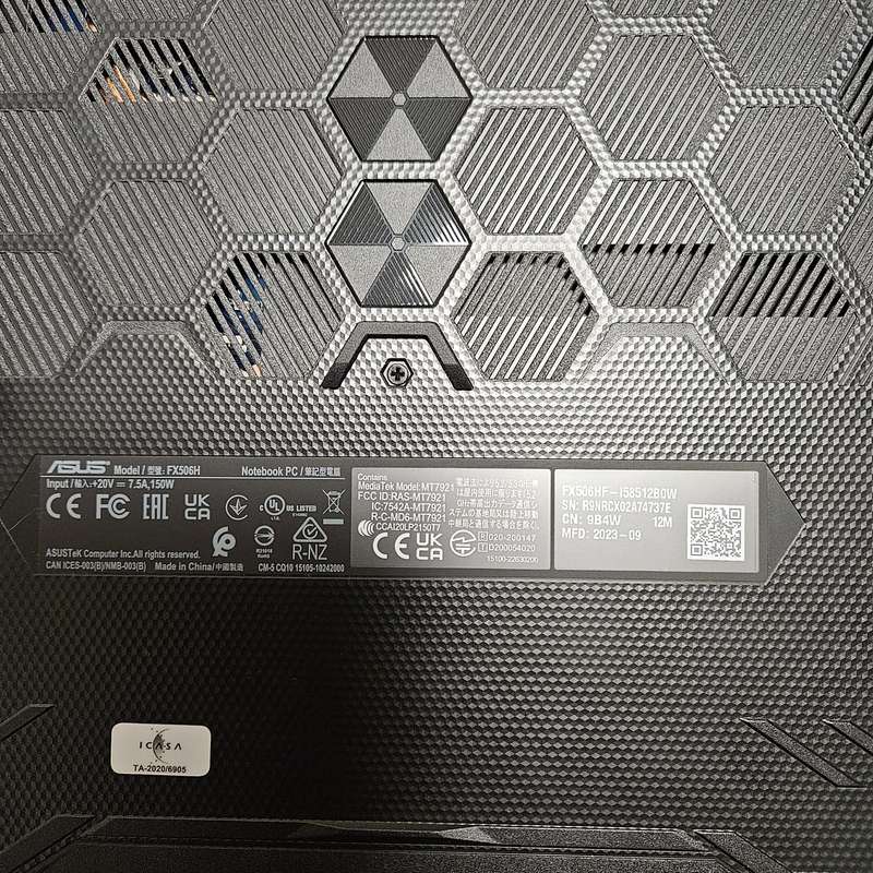 Asus Notebook FX506HF 11th Gen Intel Core i5-11400H up to 4.50 16GB 2TB SSD RTX 2050 Gaming Notebook
