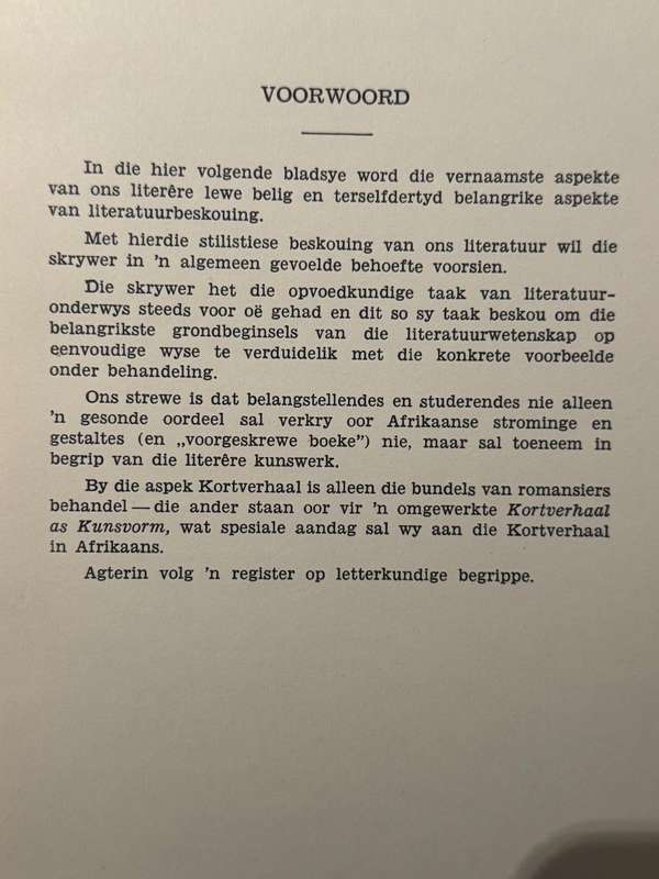 ASPEKTE VAN AFRIKAANSE LITERATUUR