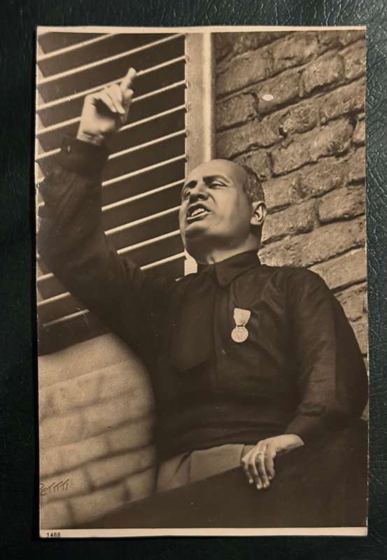 Postcard Mussolini