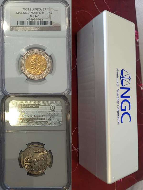 ***NGC COIN HOLDER/CONTAINER + 2 GRADED NGC COINS***
