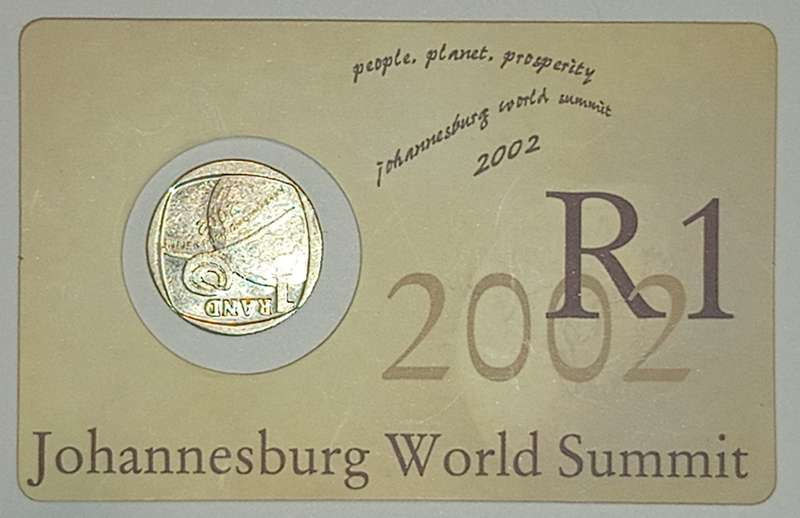 2002 Johannesburg World Summit R1 coin