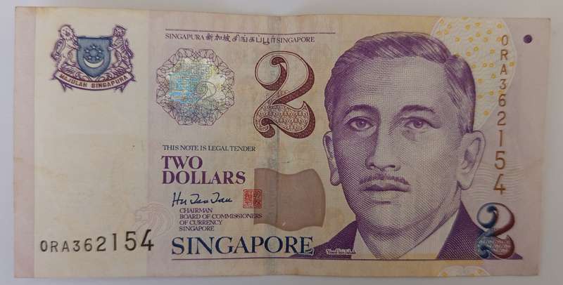 SINGAPORE $2 BANKNOTE