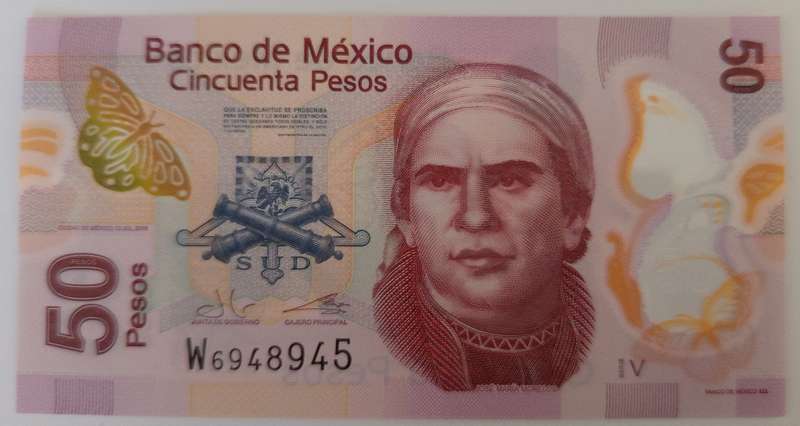 MEXICO UNC 50 PESOS BANKNOTE