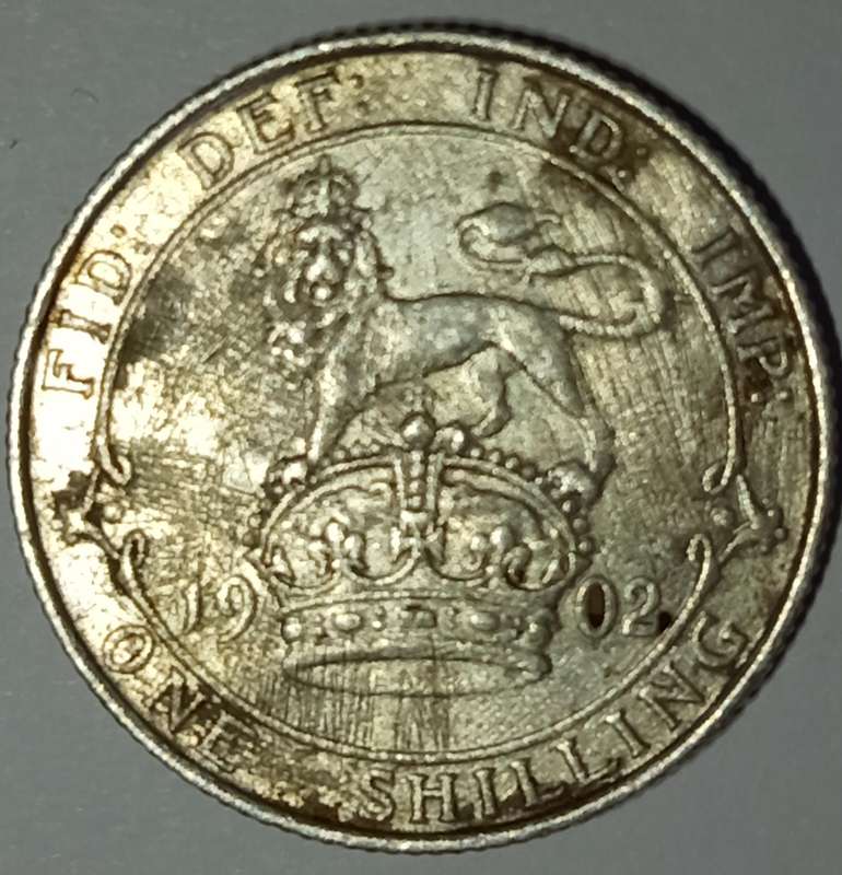 1902 BRITISH ONE SHILLING**SILVER**