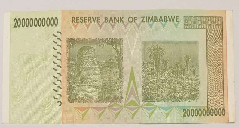 ZIMBABWE $20 BILLION BANKNOTE