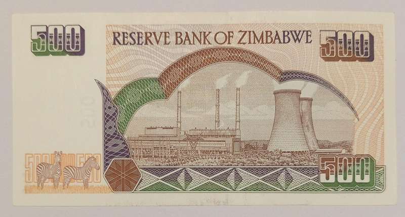 ZIMBABWE $500 BANKNOTE