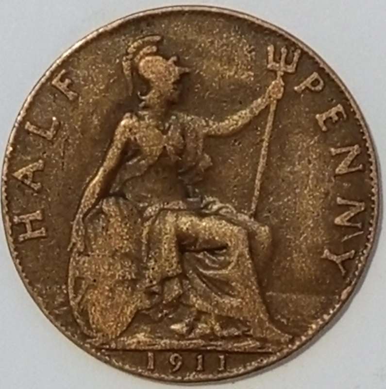 1911 HALF PENNY GREAT BRITAIN