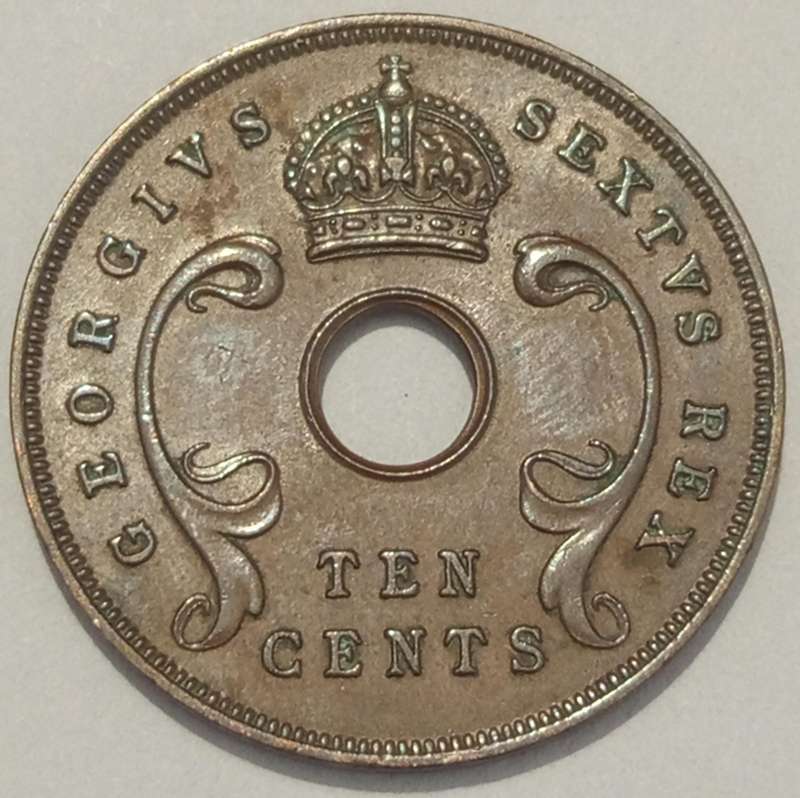 1952 TEN CENT EAST AFRICA
