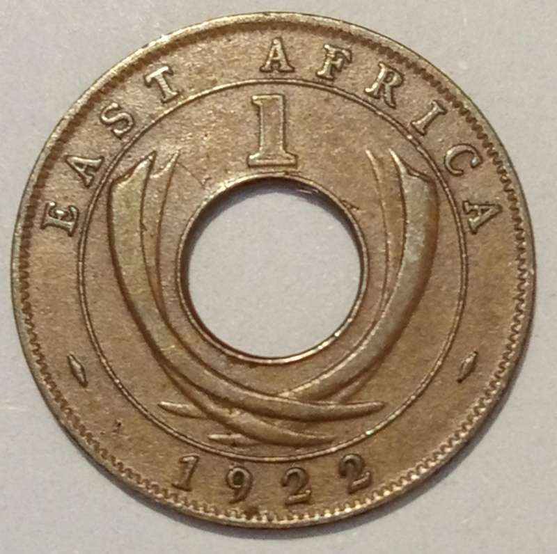 1922 ONE CENT EAST AFRICA