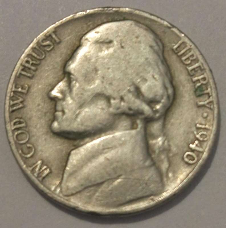 1940 JEFFERSON NICKEL USA