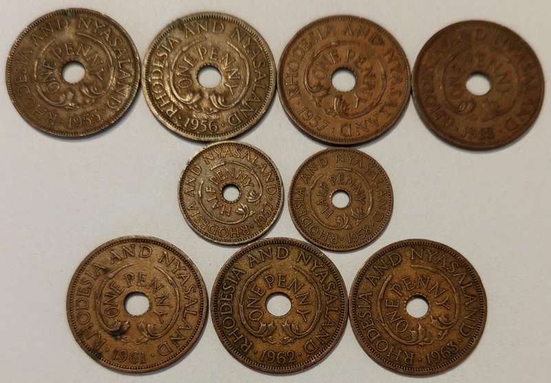 RHODESIA & NYASALAND COIN LOT