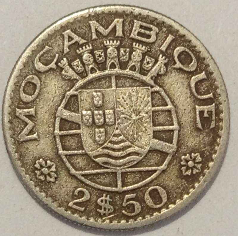 1965 $2.50 ESCUDOS MOZAMBIQUE