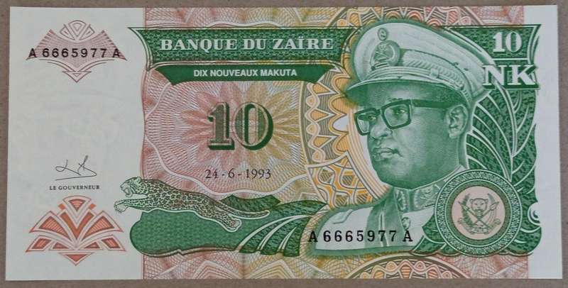 ZAÏRE UNC 10NK BANKNOTE *3 AVAILABLE*