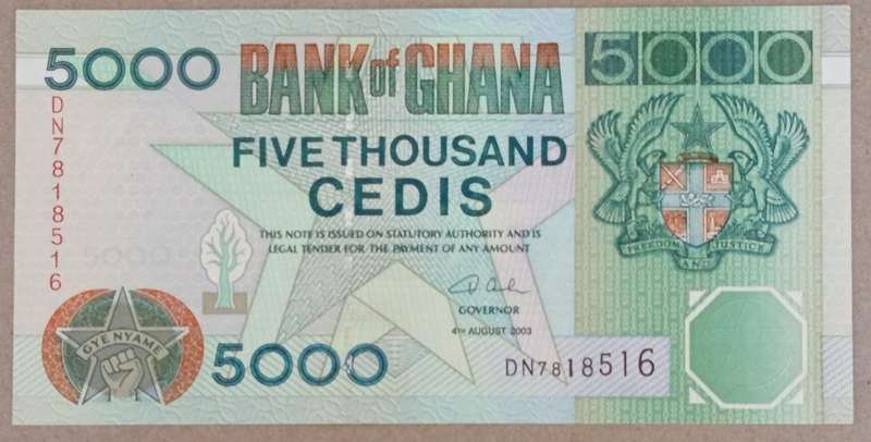GHANA UNC 5000 CEDIS