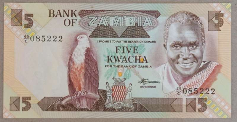 ZAMBIA K5 BANKNOTE