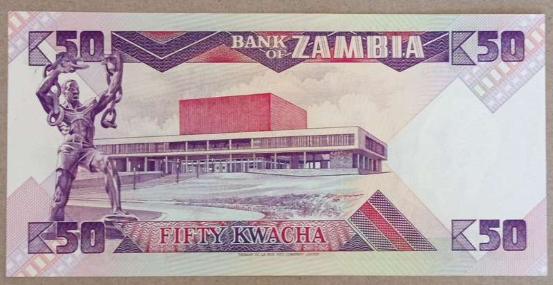 ZAMBIA K50 BANKNOTE 1986/87