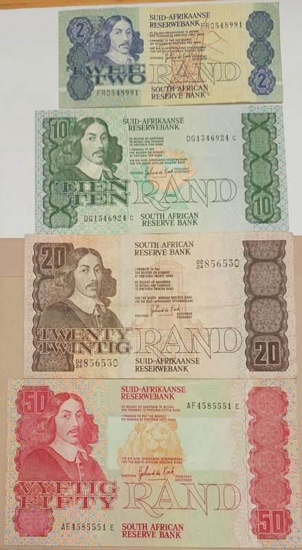 GERHARD DE KOCK, BANKNOTE LOT