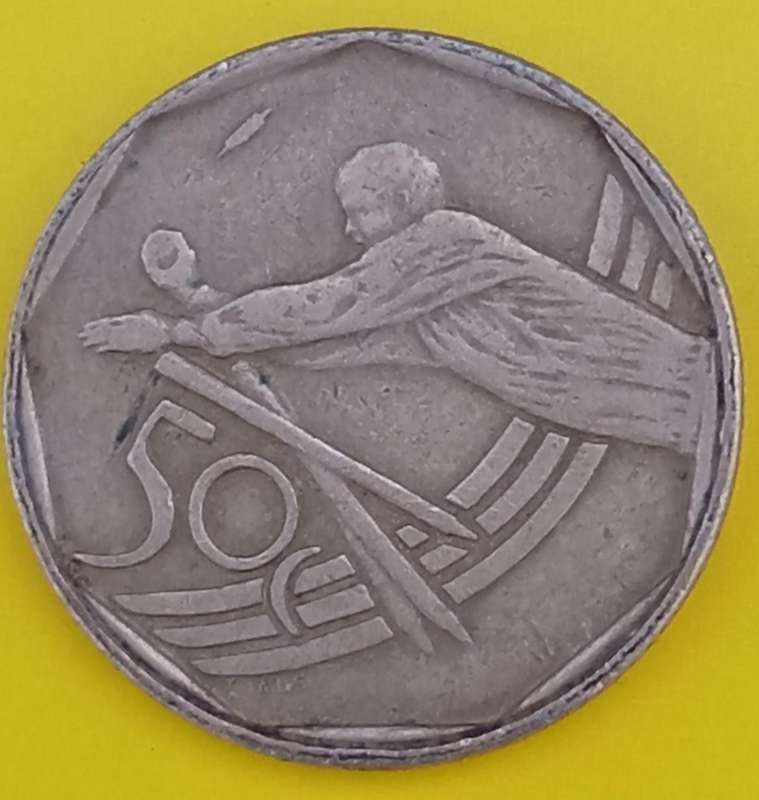 2002 'CRICKET' FIFTY CENT COIN