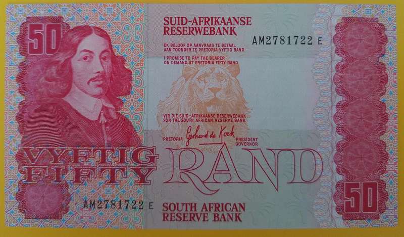 GERHARD DE R50 KOCK BANKNOTE 'AM' SERIAL NUMBER
